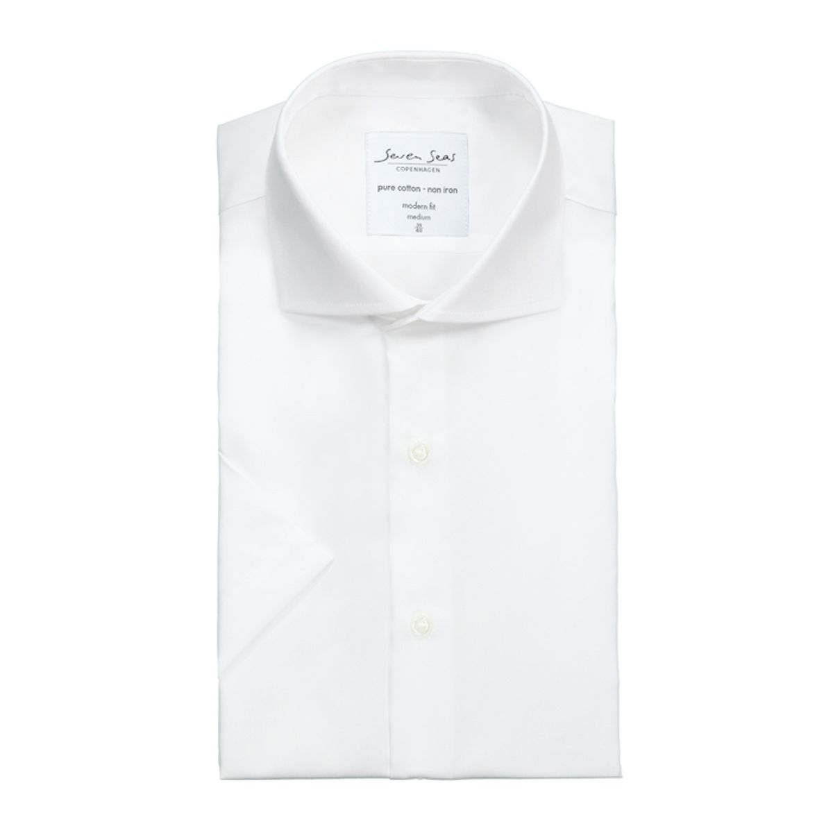 Seven Seas Kortærmet Skjorte Modern Fit Ss254 White-42 / Large