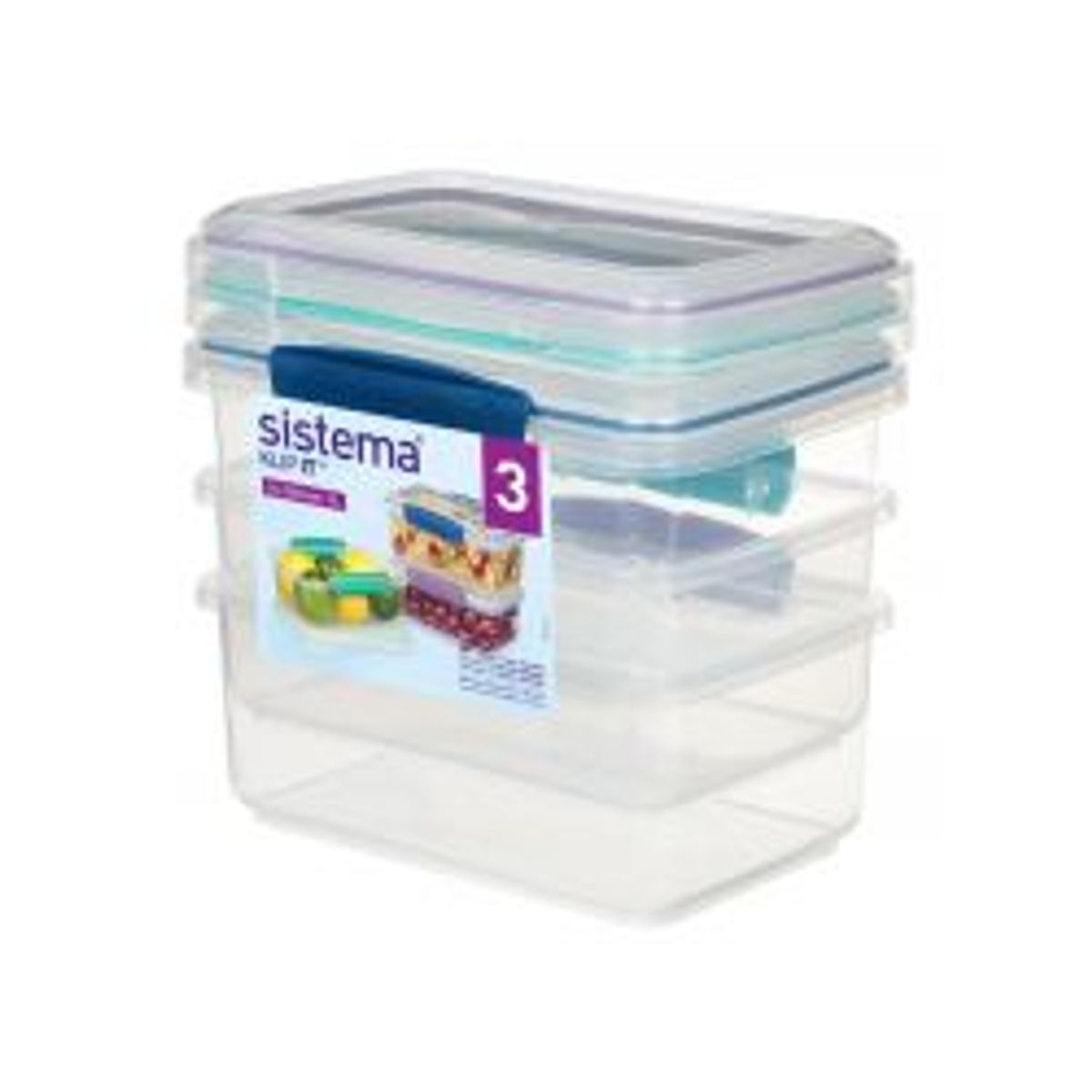 Sistema 3-pack 1l Rectangular - Tilbehør til køkken