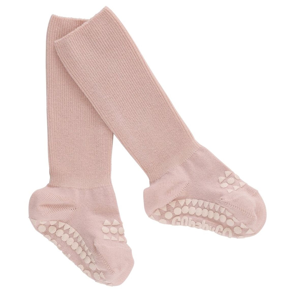 Skridsikre Strømper Bambus - SOFT PINK - 0-6 MDR.