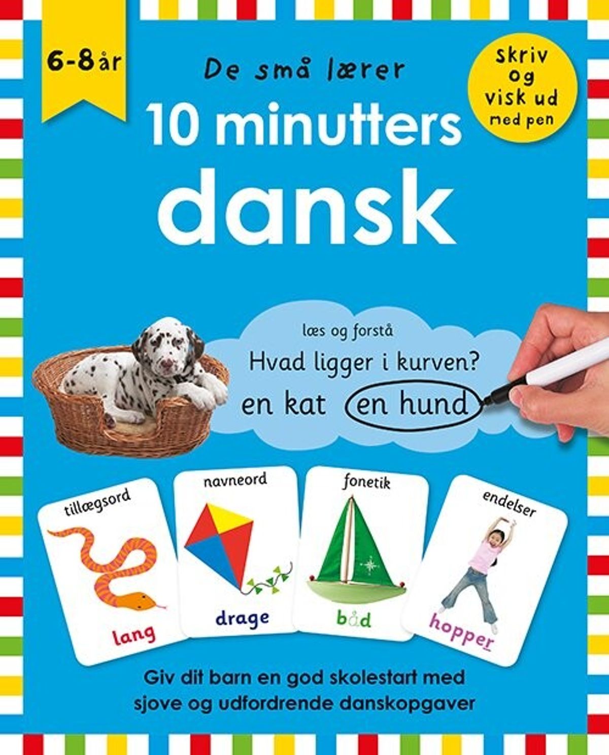 Skriv Og Visk Ud Bøger - De Små Lærer 10 Minutters Dansk - Diverse - Bog