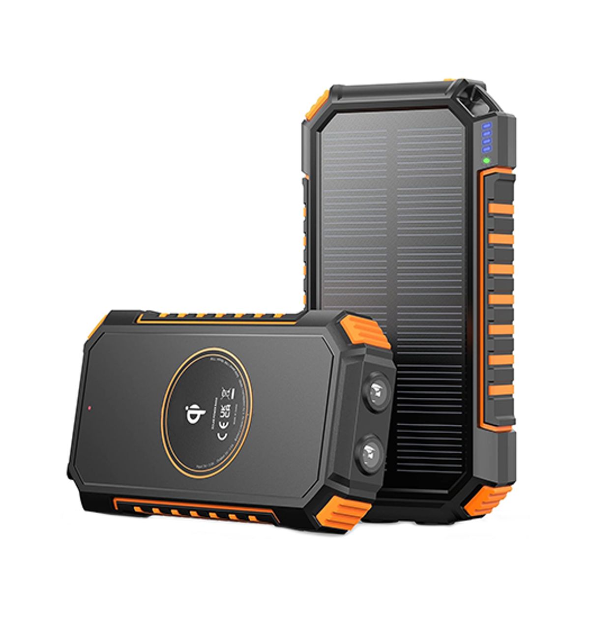 SolarCore&trade; | Trådløs Solcelle Powerbank - 26.800 mAh - Sort