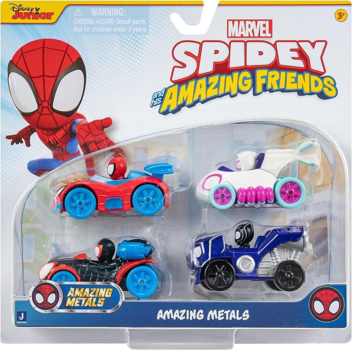 Spidey Legetøj - Amazing Metals Biler - 4 Stk