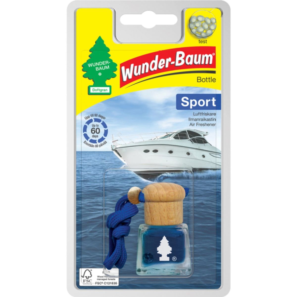 Sport luft frisker flaske / Air Freshener bottle fra Wunderbaum