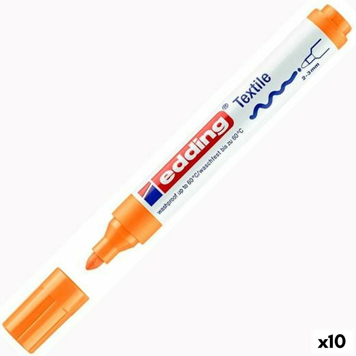 Sprittusch Edding 4500 Tekstil Fluorescerende Orange (10 enheder)