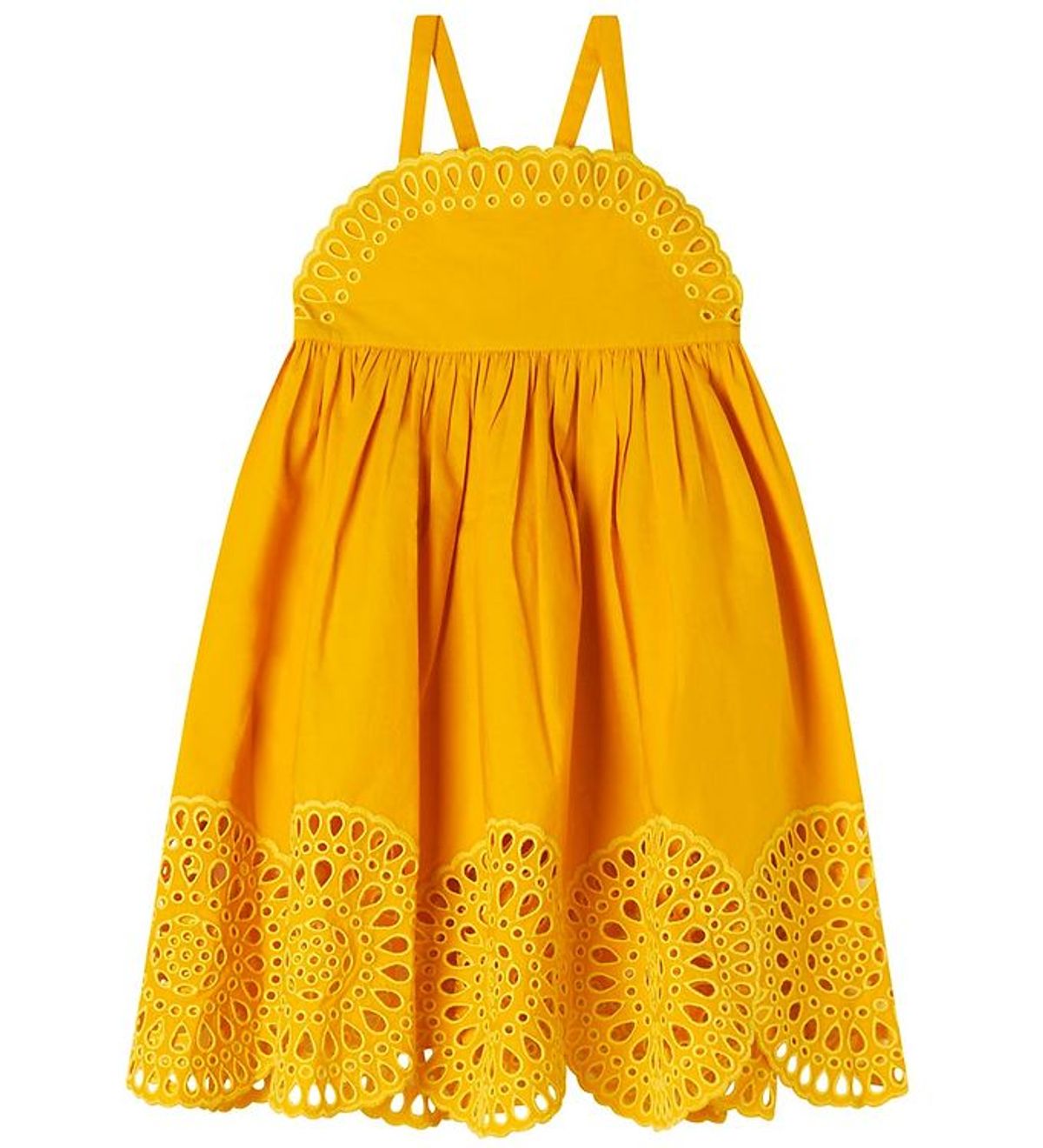 Stella McCartney Kids Kjole - Gul m. Hulmønster