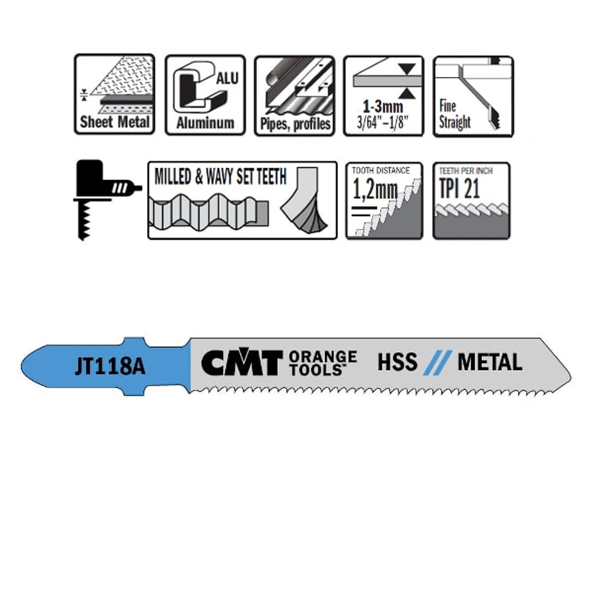 Stiksavklinge 50mm HSS Metal Basic