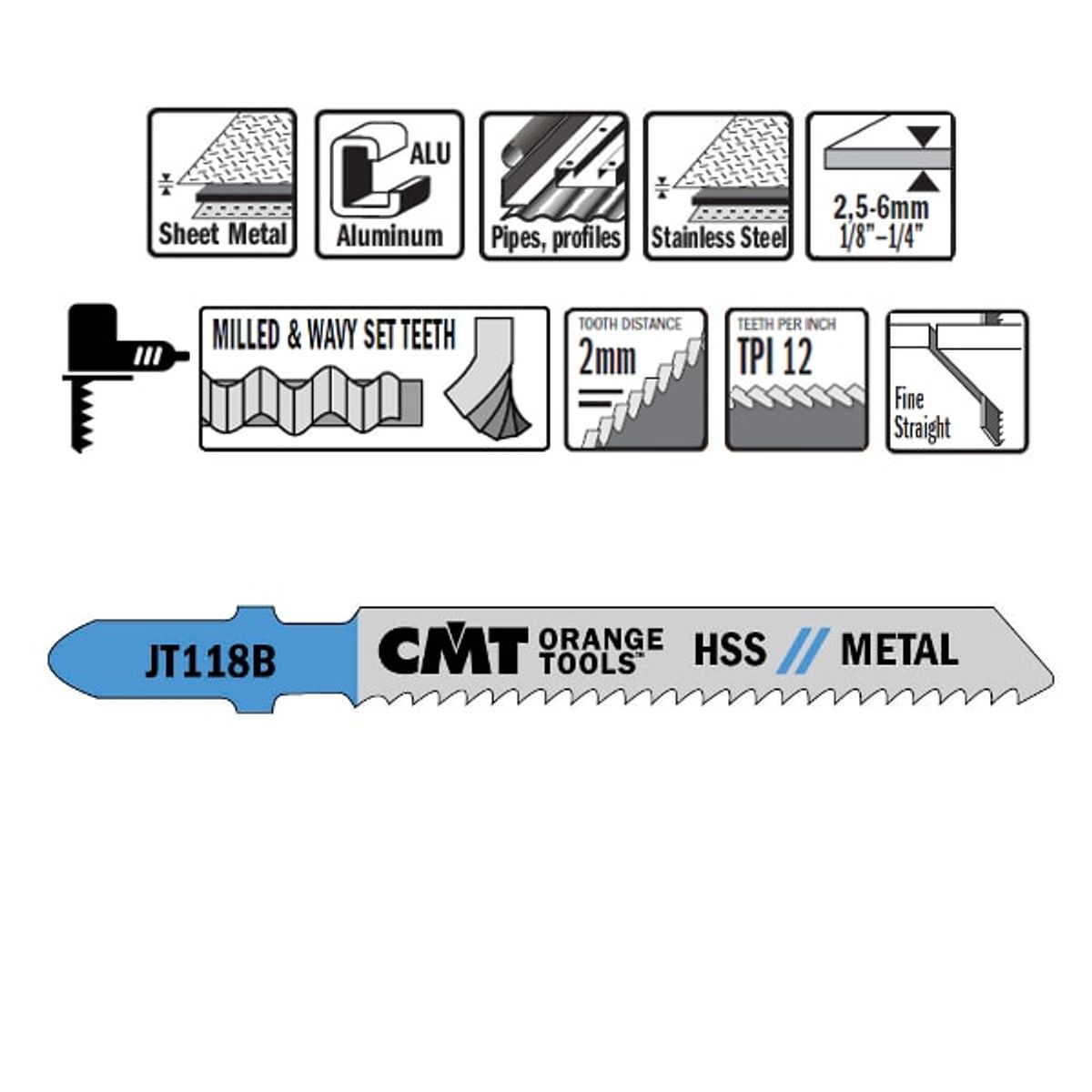 Stiksavklinge 50mm HSS Metal Basic