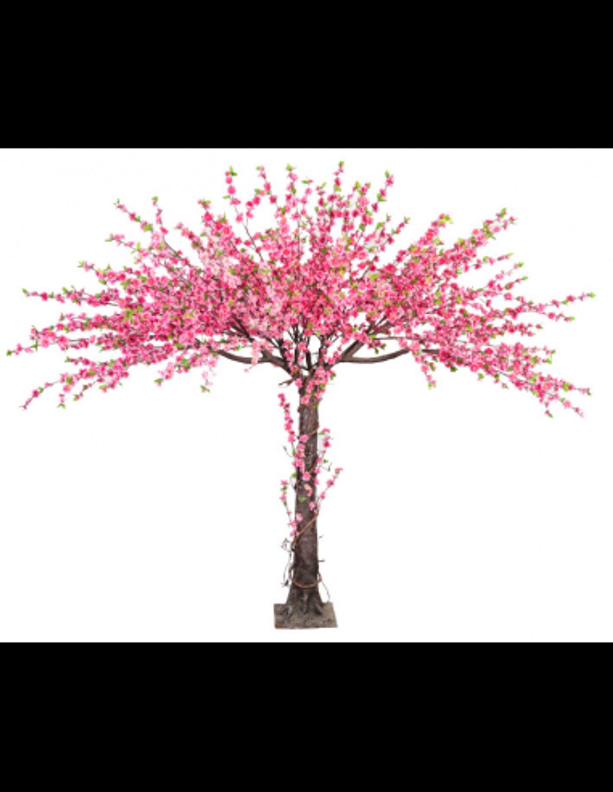 Stort kunstigt blomstertræ H200 cm - Pink