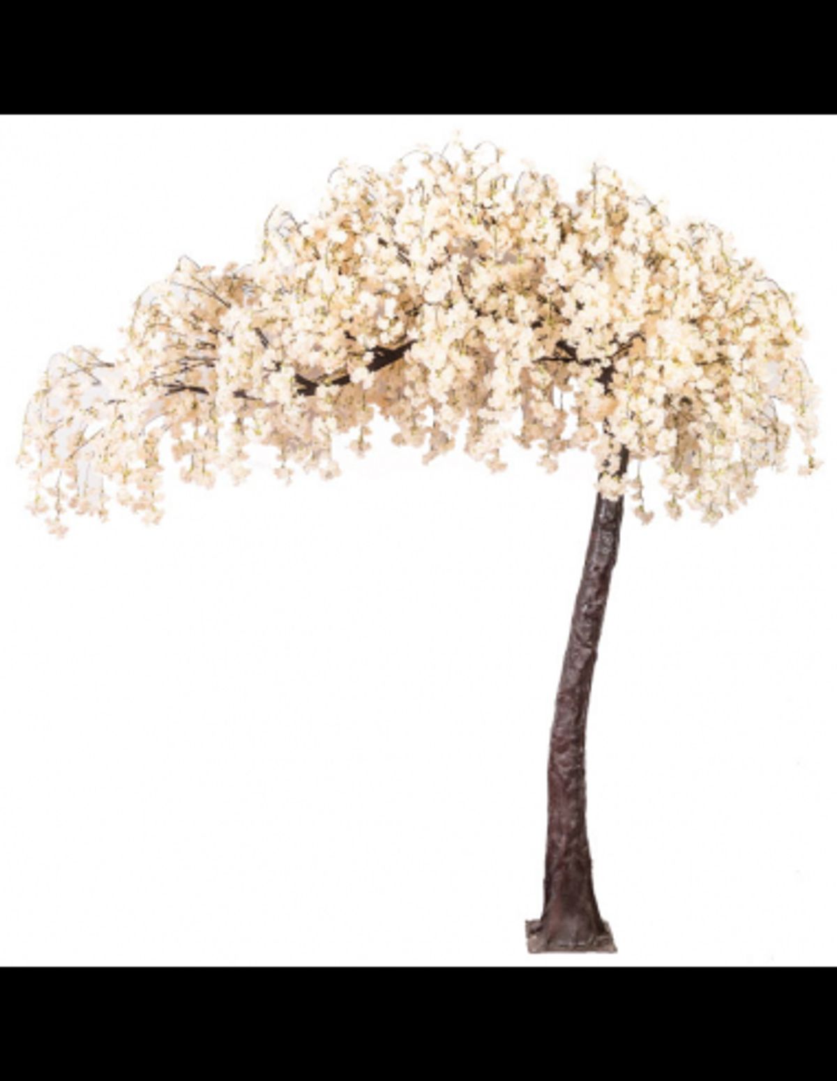 Stort kunstigt blomstertræ H310 cm - Creme