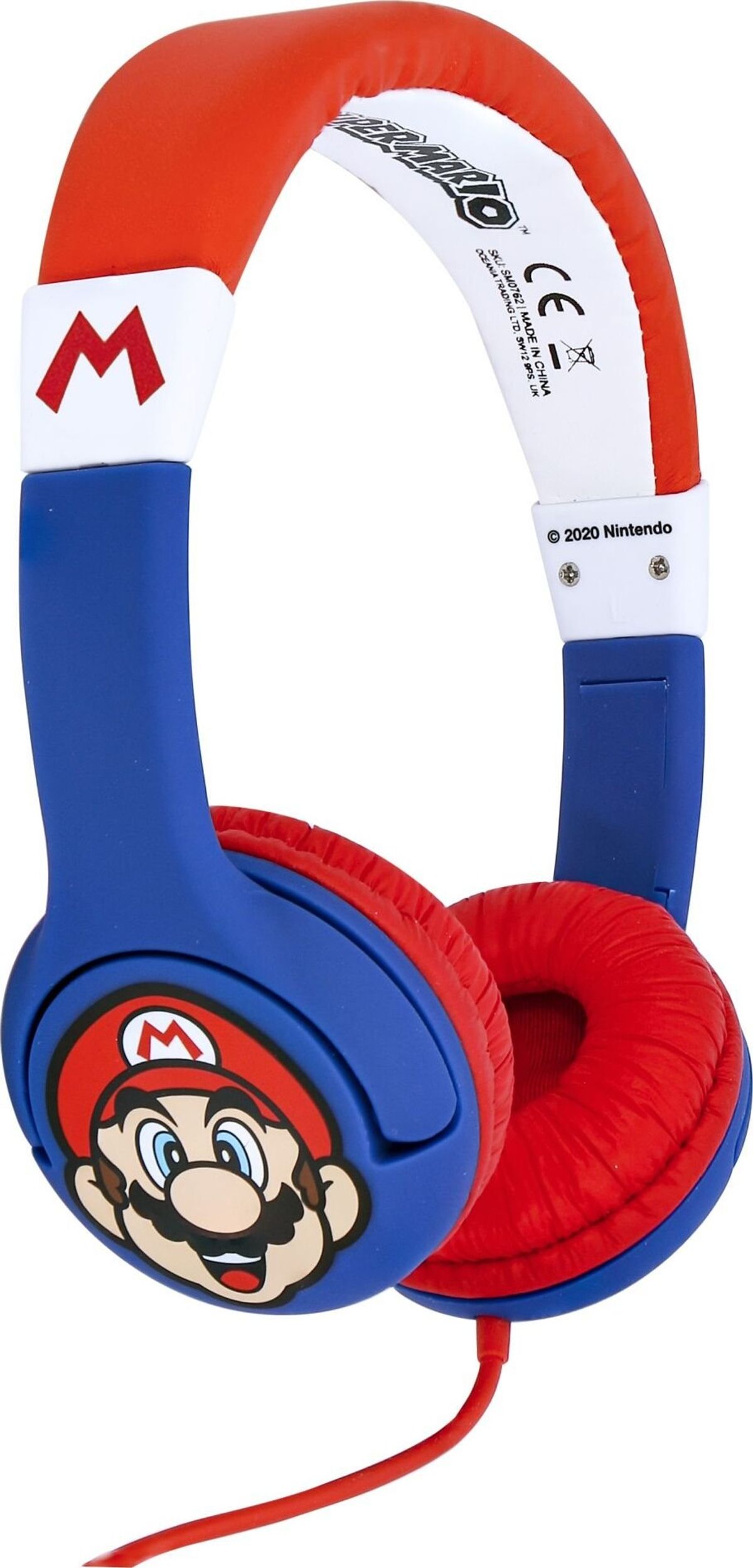 Super Mario - Headset Til Børn - Rød Blå