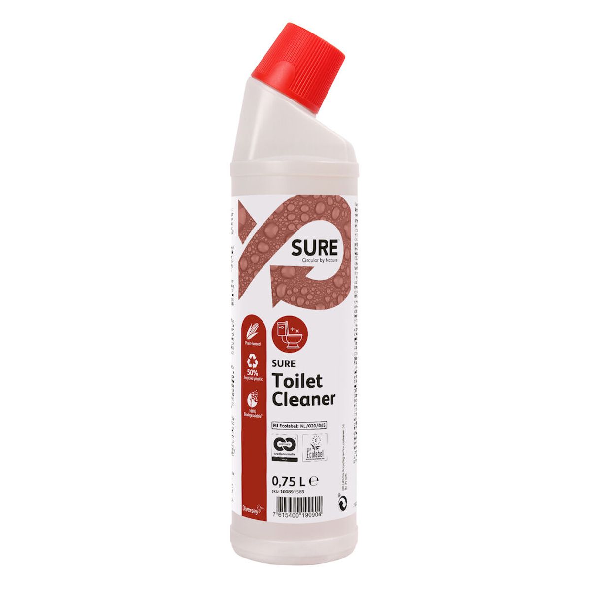 SURE Toilet Cleaner, plantebaseret toiletrens, 750 ml.