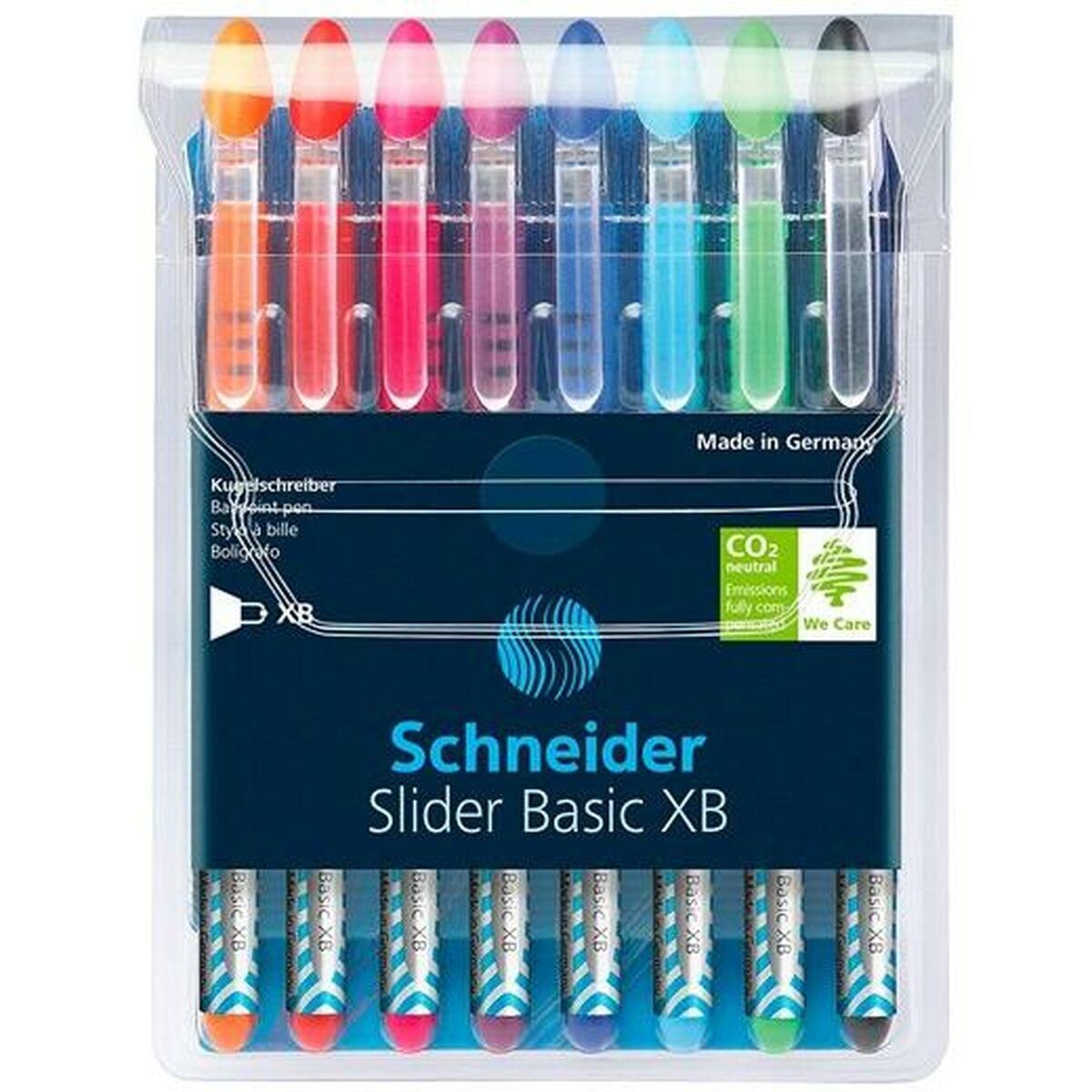 Sæt med Kuglepenne Schneider Slider Basic Multifarvet 8 Dele