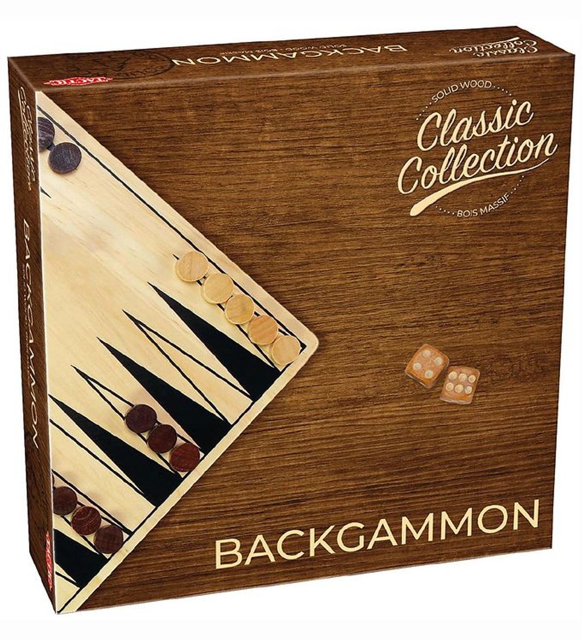 TACTIC Brætspil - Backgammon - Classic Collection - Træ