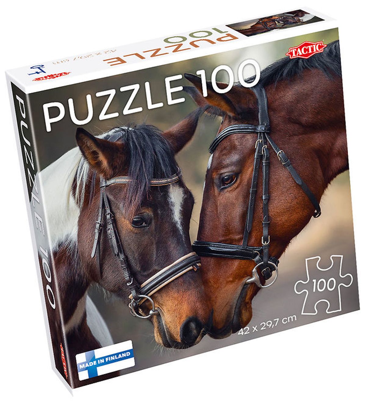 TACTIC Puslespil - Horses in Love - 100 Brikker