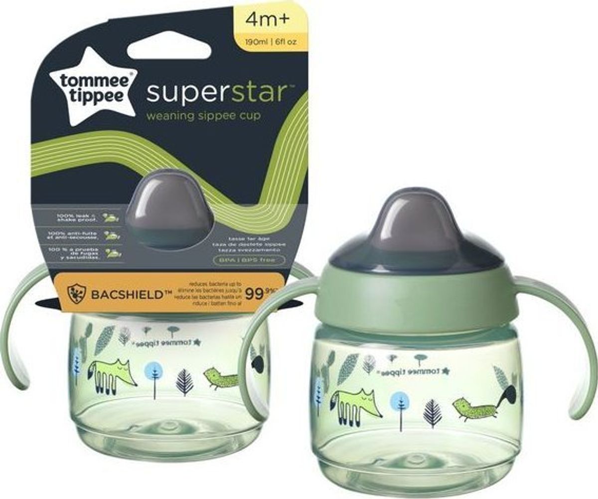 Tommee Tippee 478269 Kubek Superstar Z Uchytami 190Ml 4+ Zielony