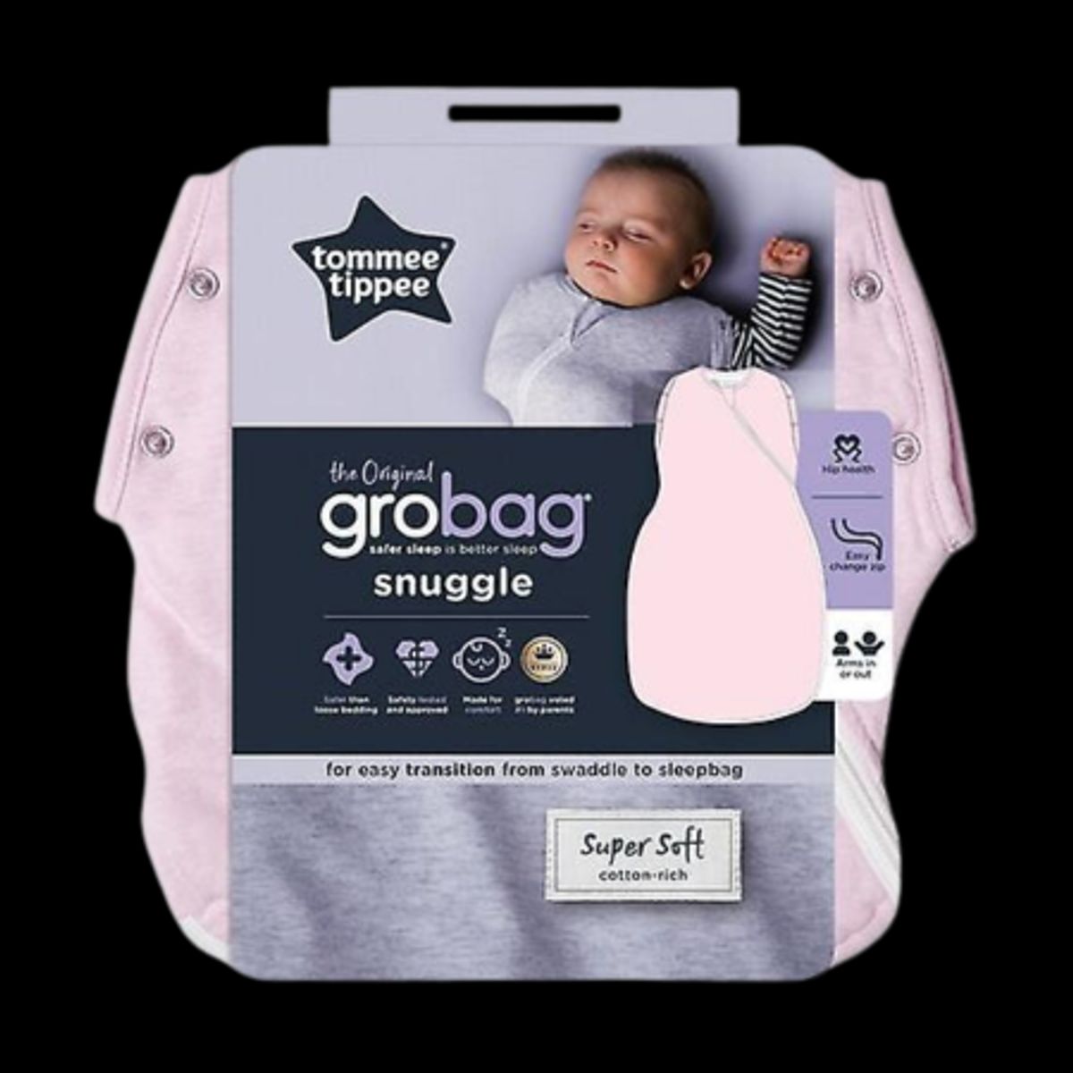 Tommee Tippee Grobag Snuggle 1 Pink - 0-4 mdr