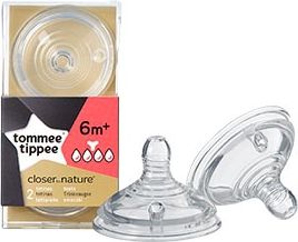 Tommee Tippee Grød-Sut I Silikone 6M+ 2 Stk (Tt0092)