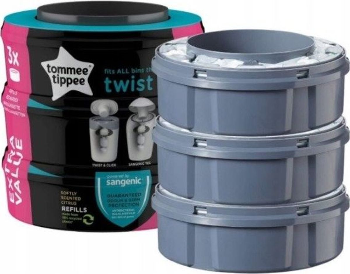 Tommee Tippee Patroner Til Sangenic Twist Refil, 3 Stk, 85100702