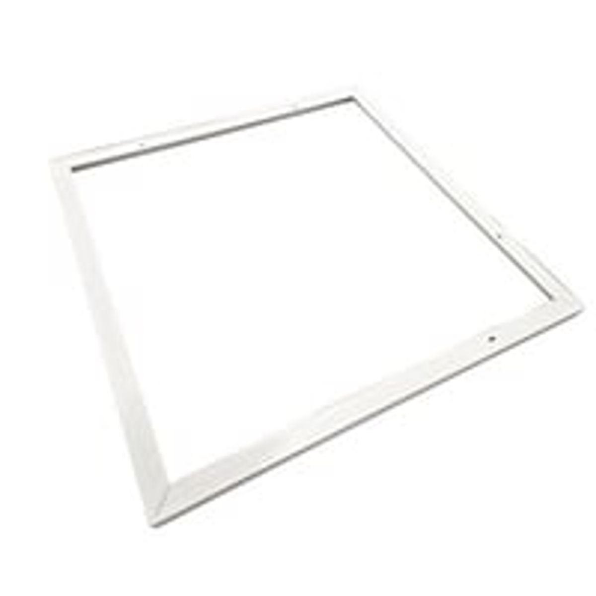 Troldtektramme til 60x60 LED panel, skruemontering, hvid kant