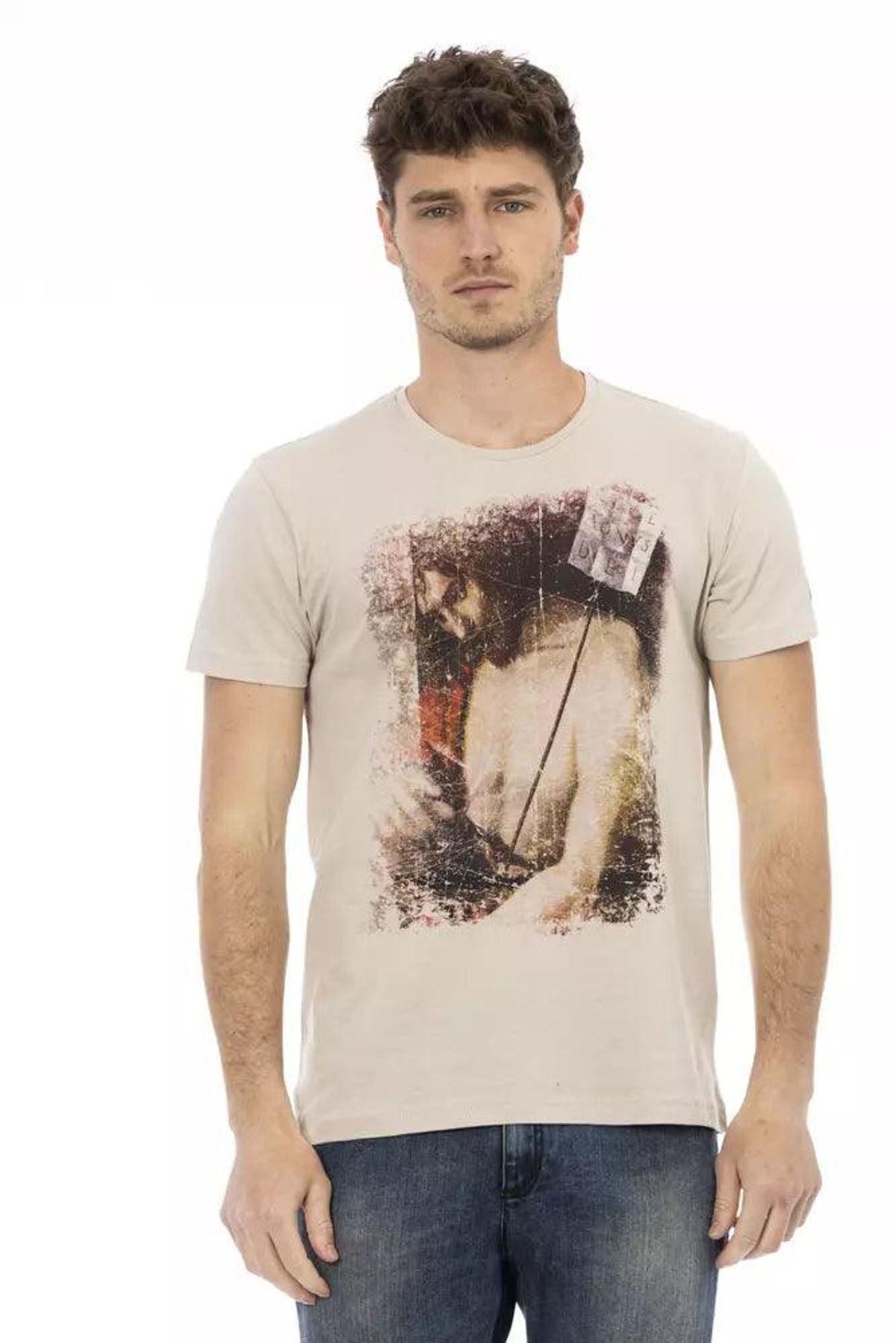 Trussardi Action Beige Bomuld T-Shirt