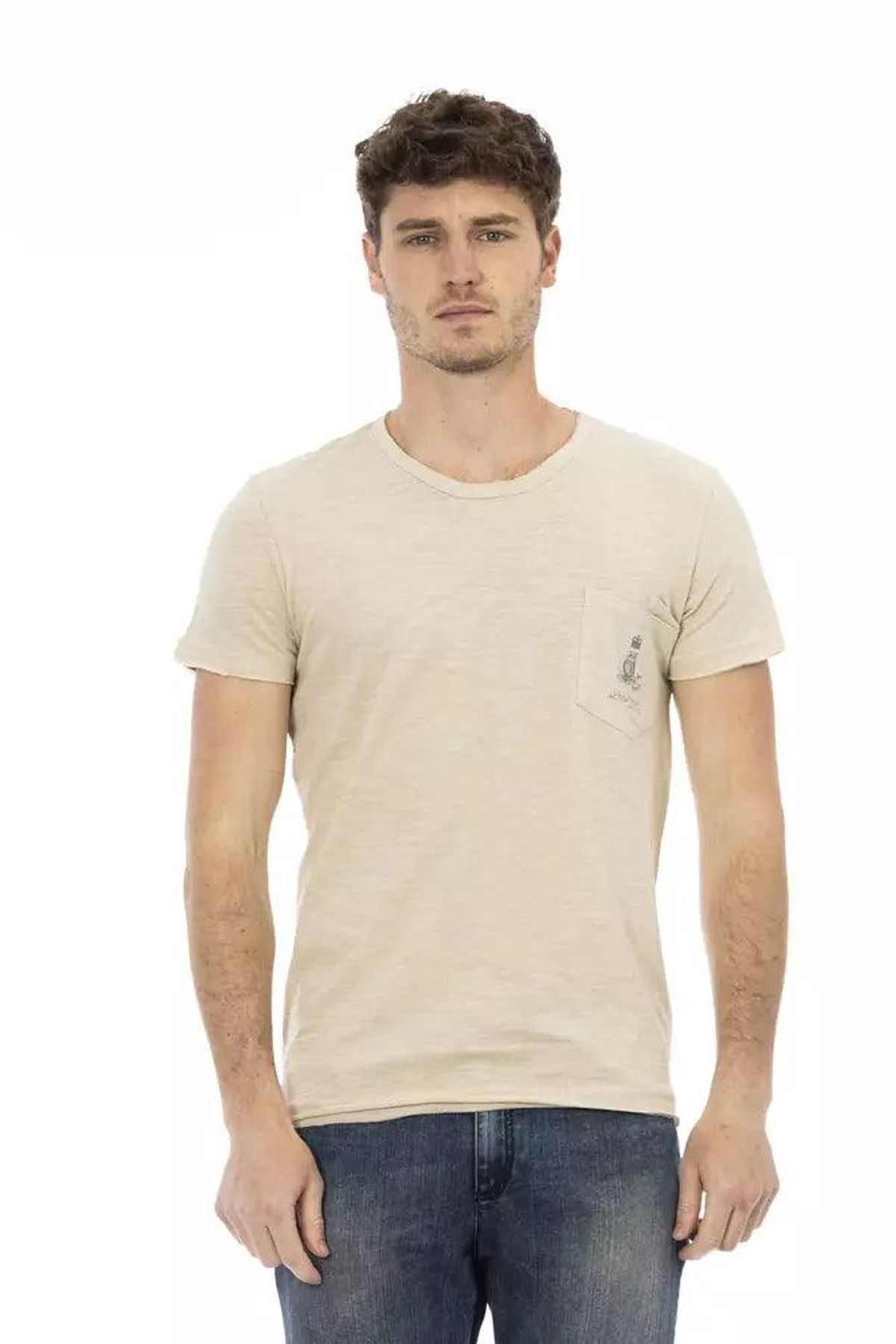 Trussardi Action Beige Bomuld T-Shirt