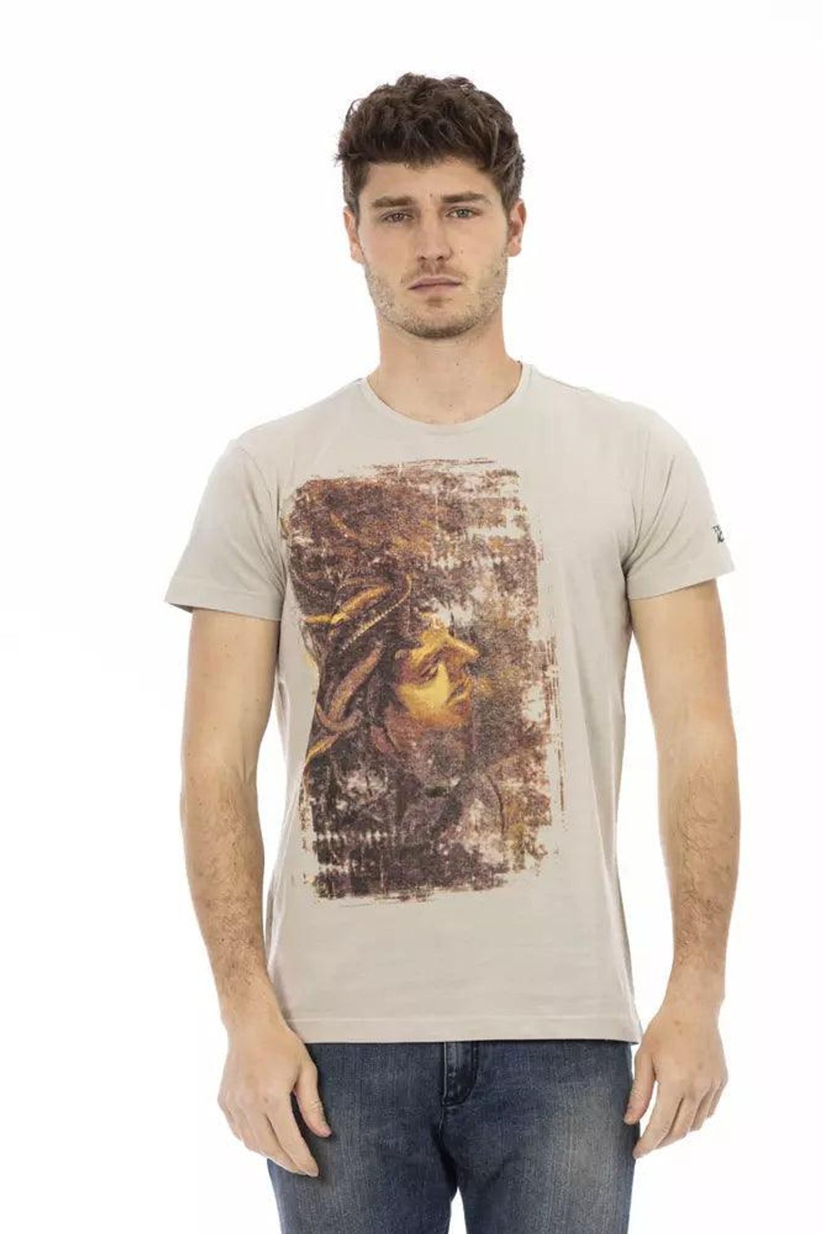 Trussardi Action Beige Bomuld T-Shirt