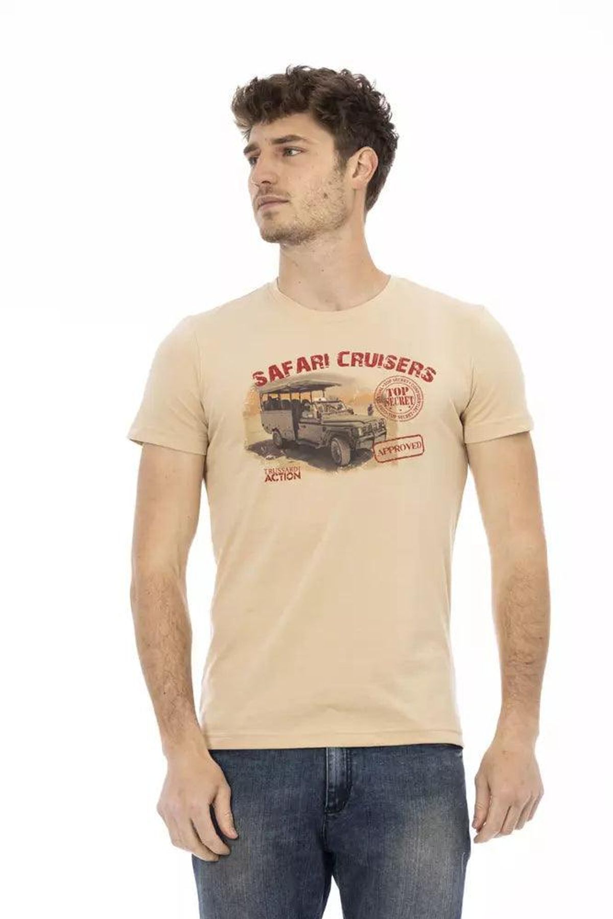 Trussardi Action Beige Bomuld T-Shirt