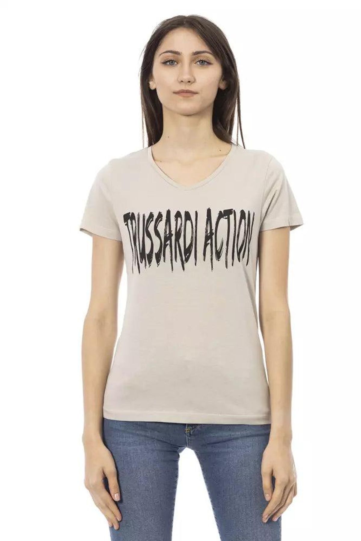 Trussardi Action Beige Bomuld Tops & T-Shirt