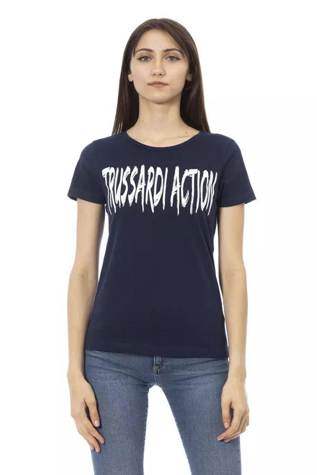 Trussardi Action Blå Bomuld T-Shirt