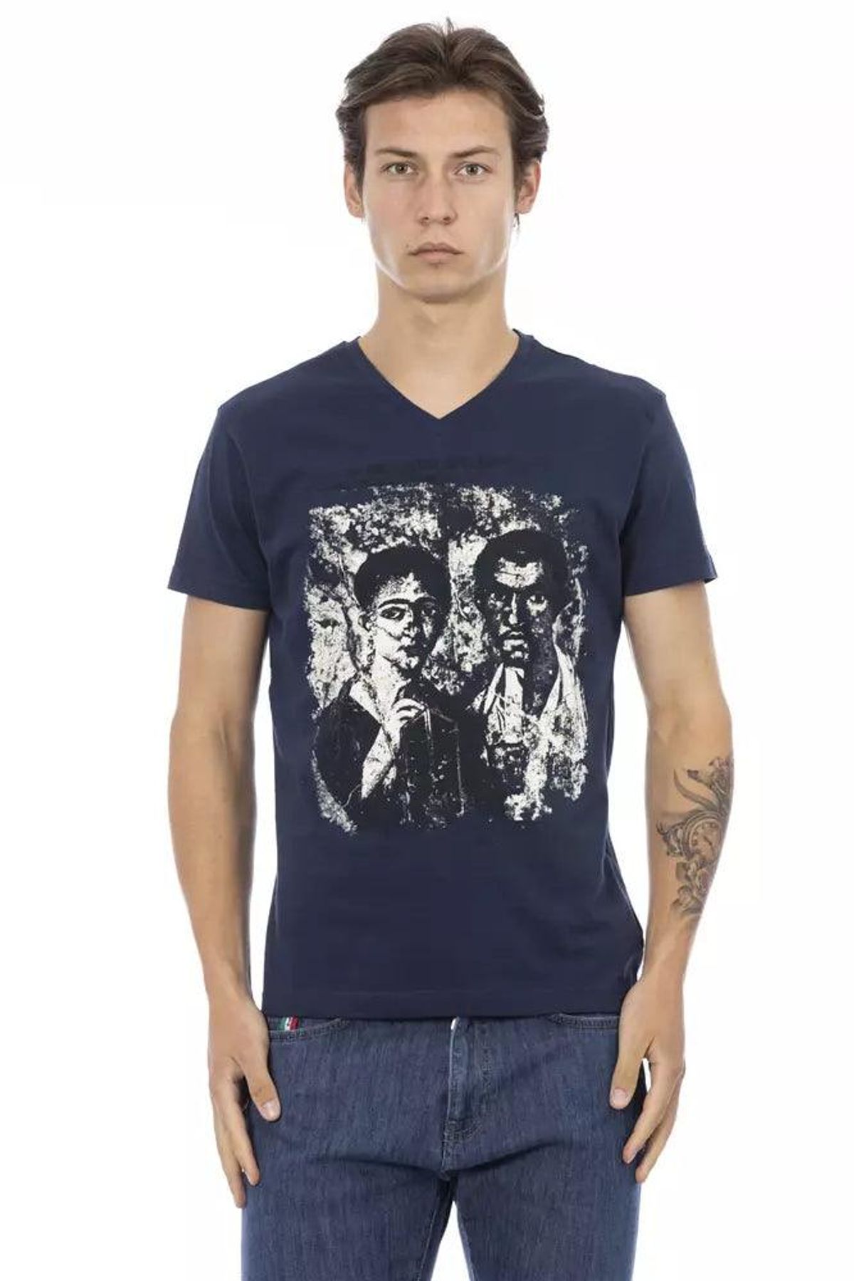 Trussardi Action Blå Bomuld T-Shirt