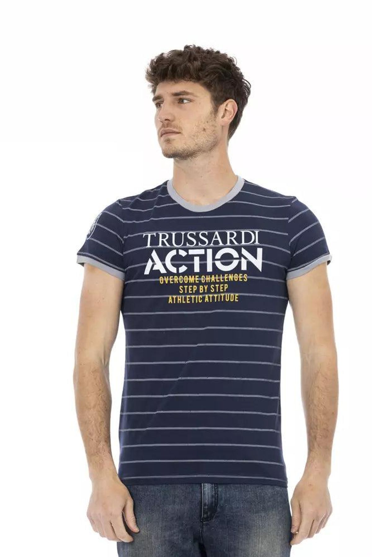 Trussardi Action Blå Bomuld T-Shirt