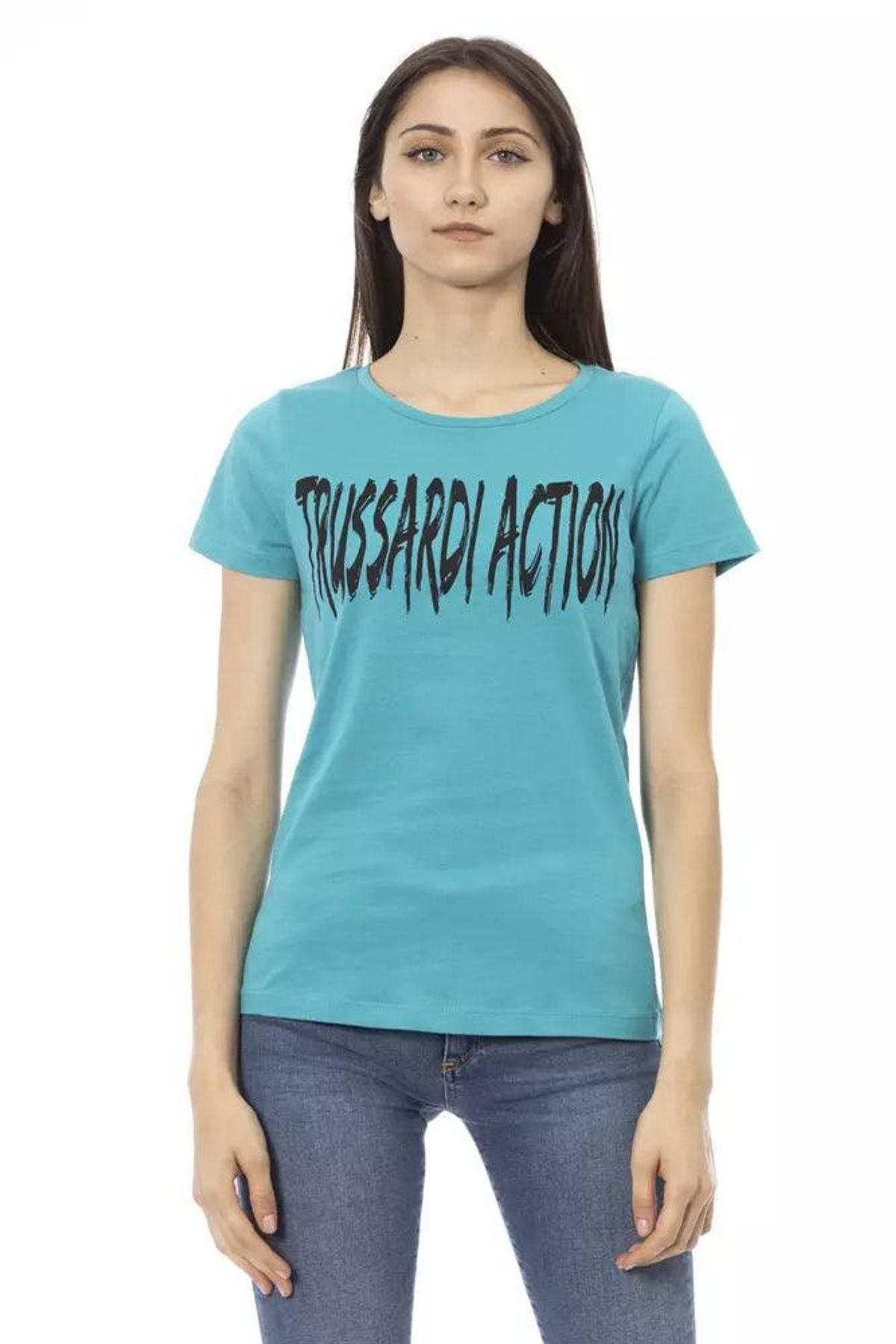 Trussardi Action Blå Bomuld T-Shirt