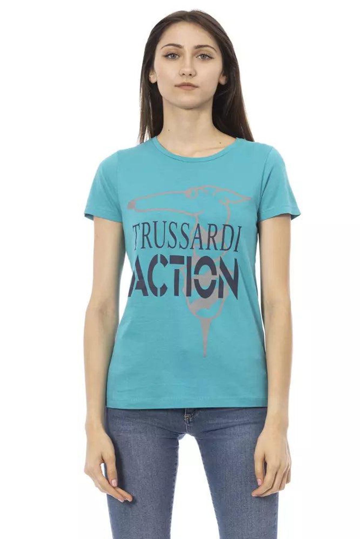 Trussardi Action Blå Bomuld T-Shirt