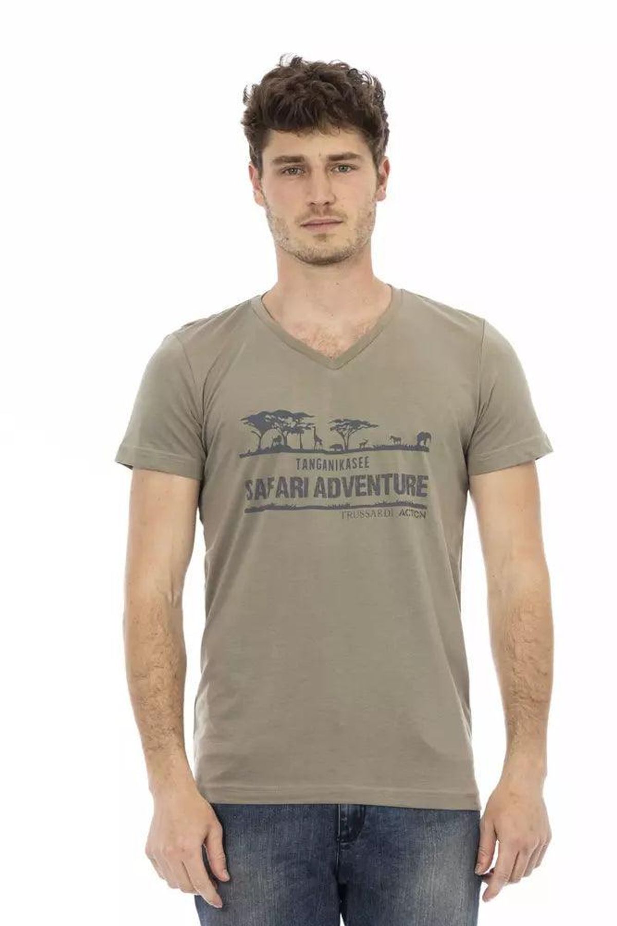 Trussardi Action Brun Bomuld T-Shirt