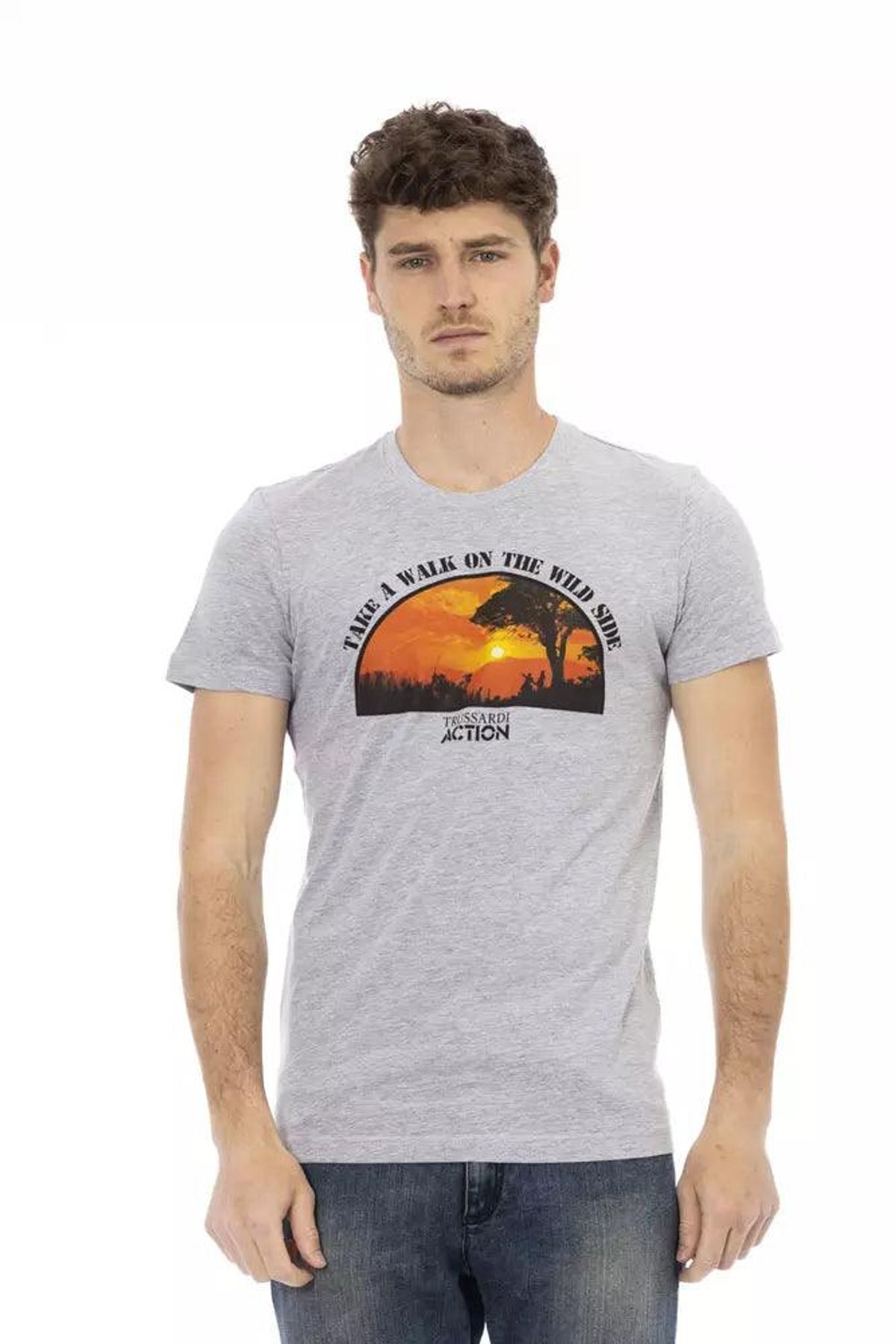 Trussardi Action Grå Bomuld T-Shirt