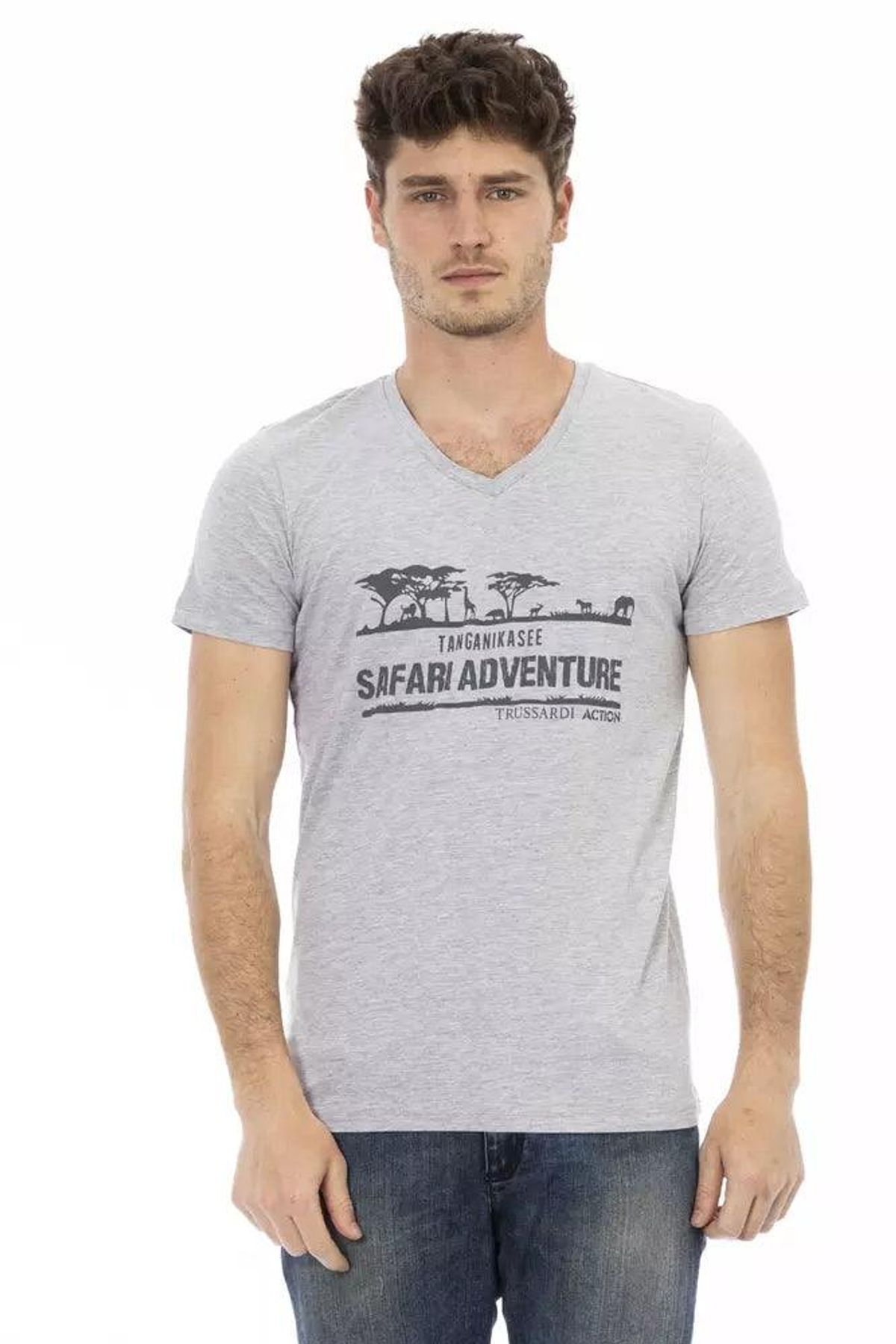 Trussardi Action Grå Bomuld T-Shirt