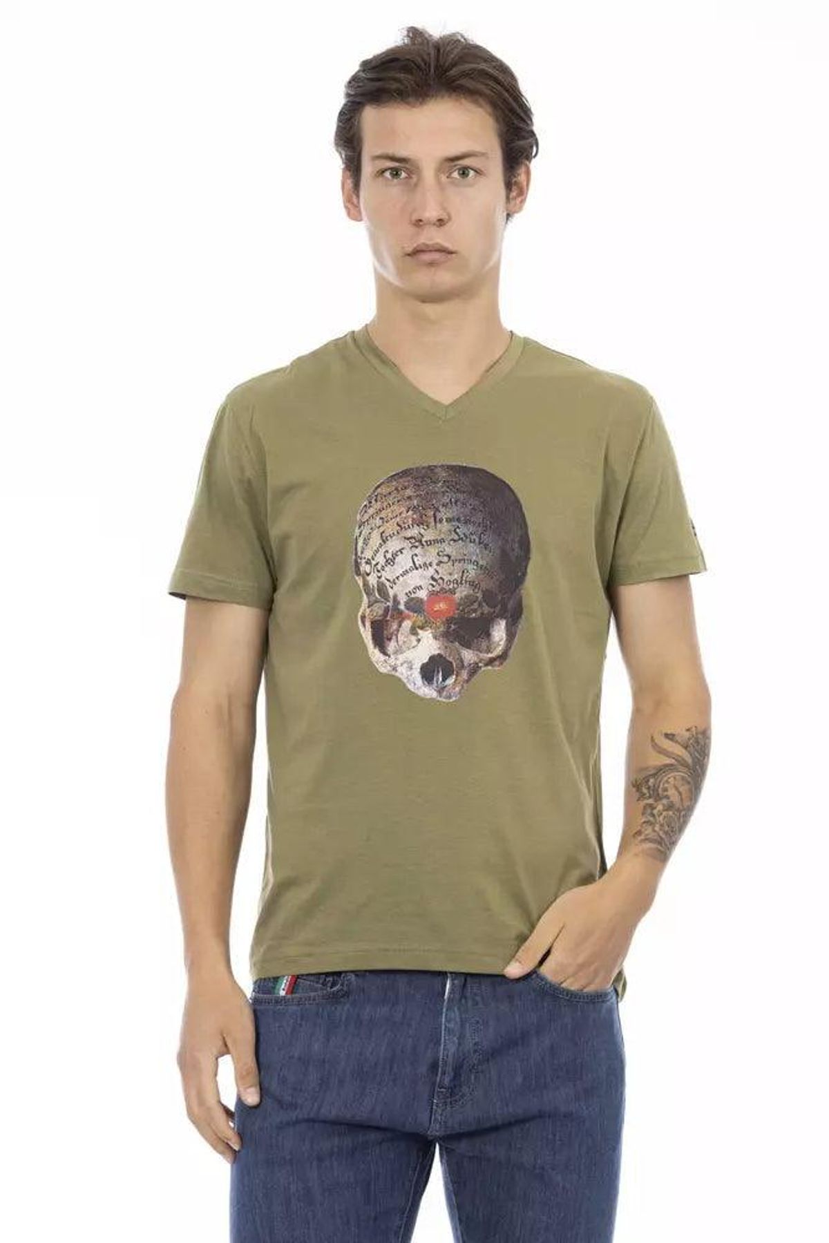 Trussardi Action Grøn Bomuld T-Shirt