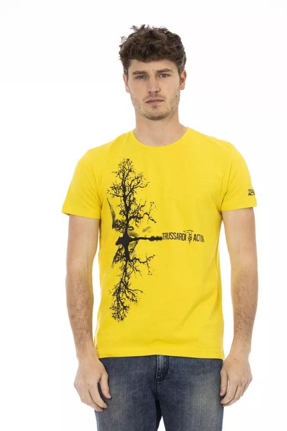 Trussardi Action Gul Bomuld T-Shirt