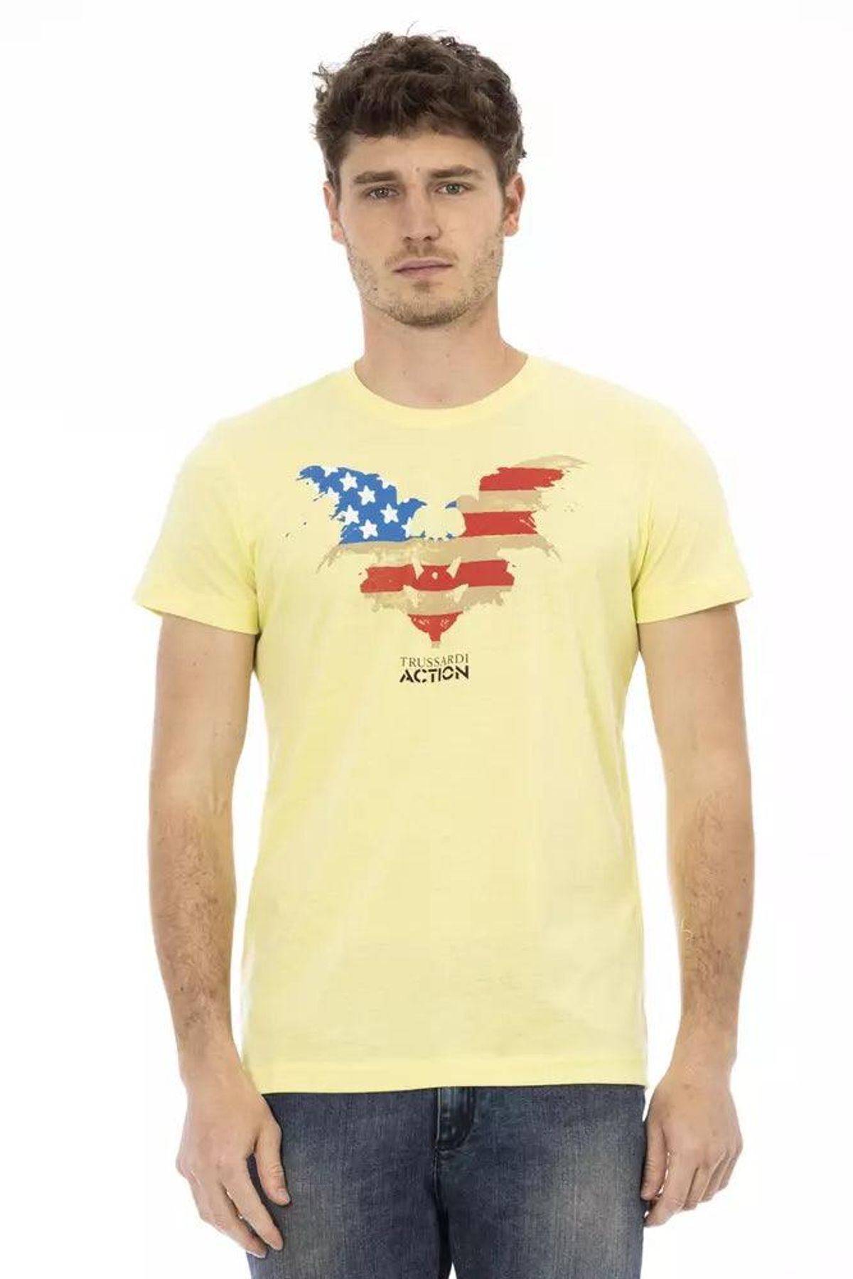 Trussardi Action Gul Bomuld T-Shirt