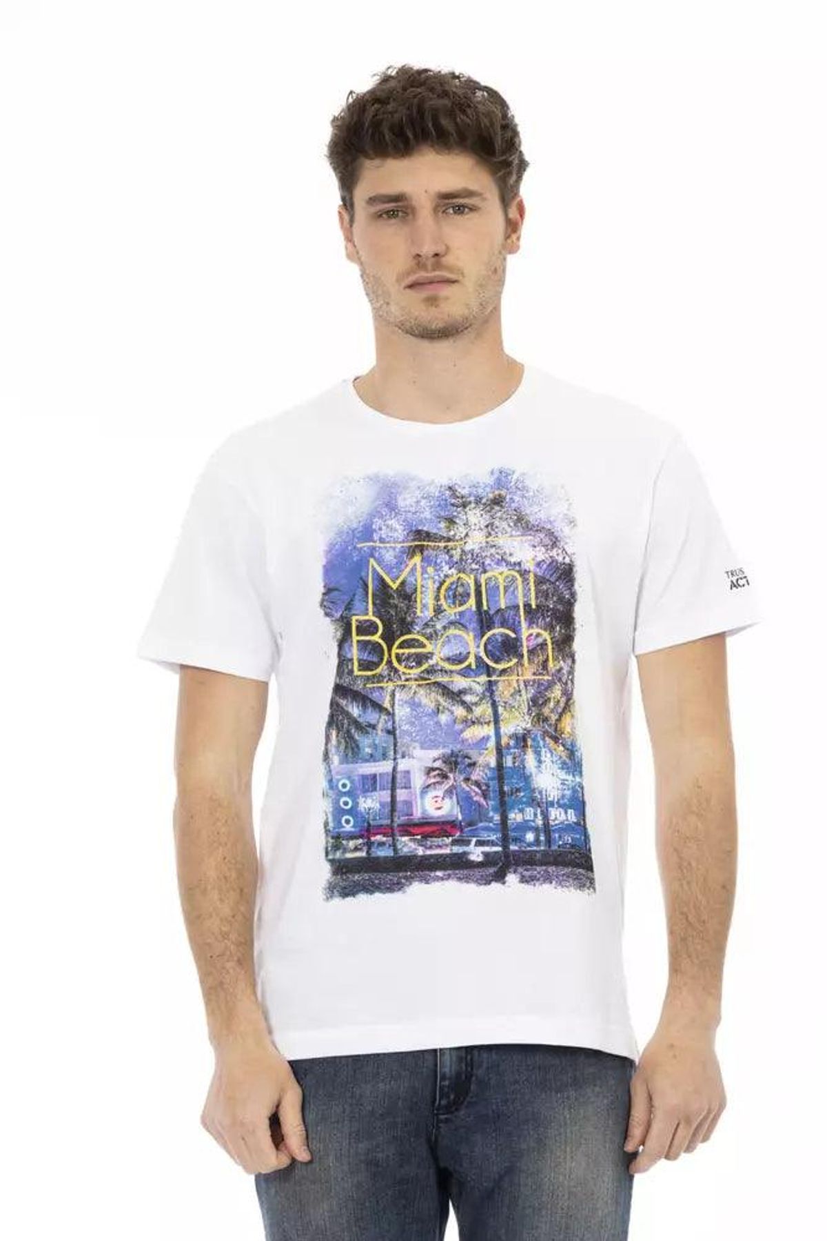 Trussardi Action Hvid Bomuld T-Shirt