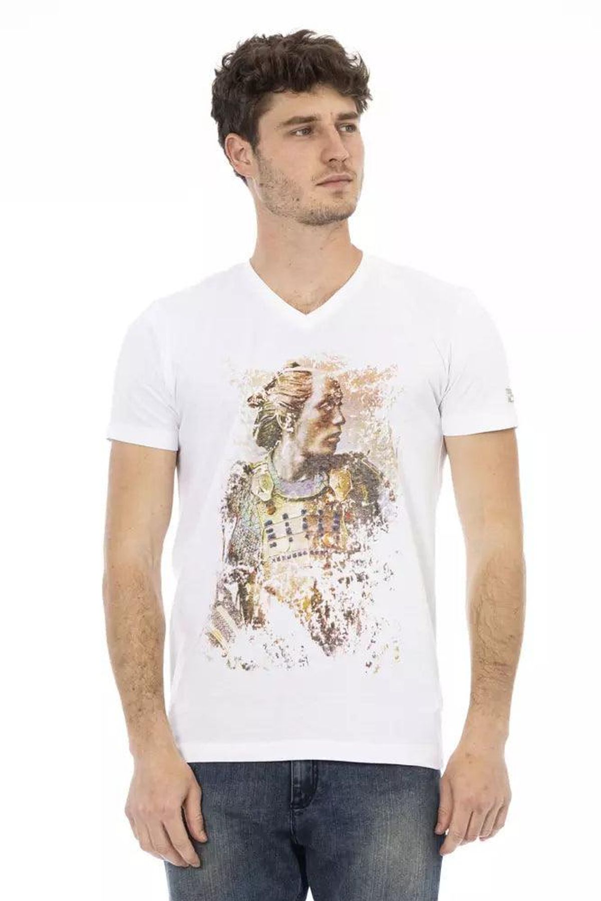 Trussardi Action Hvid Bomuld T-Shirt