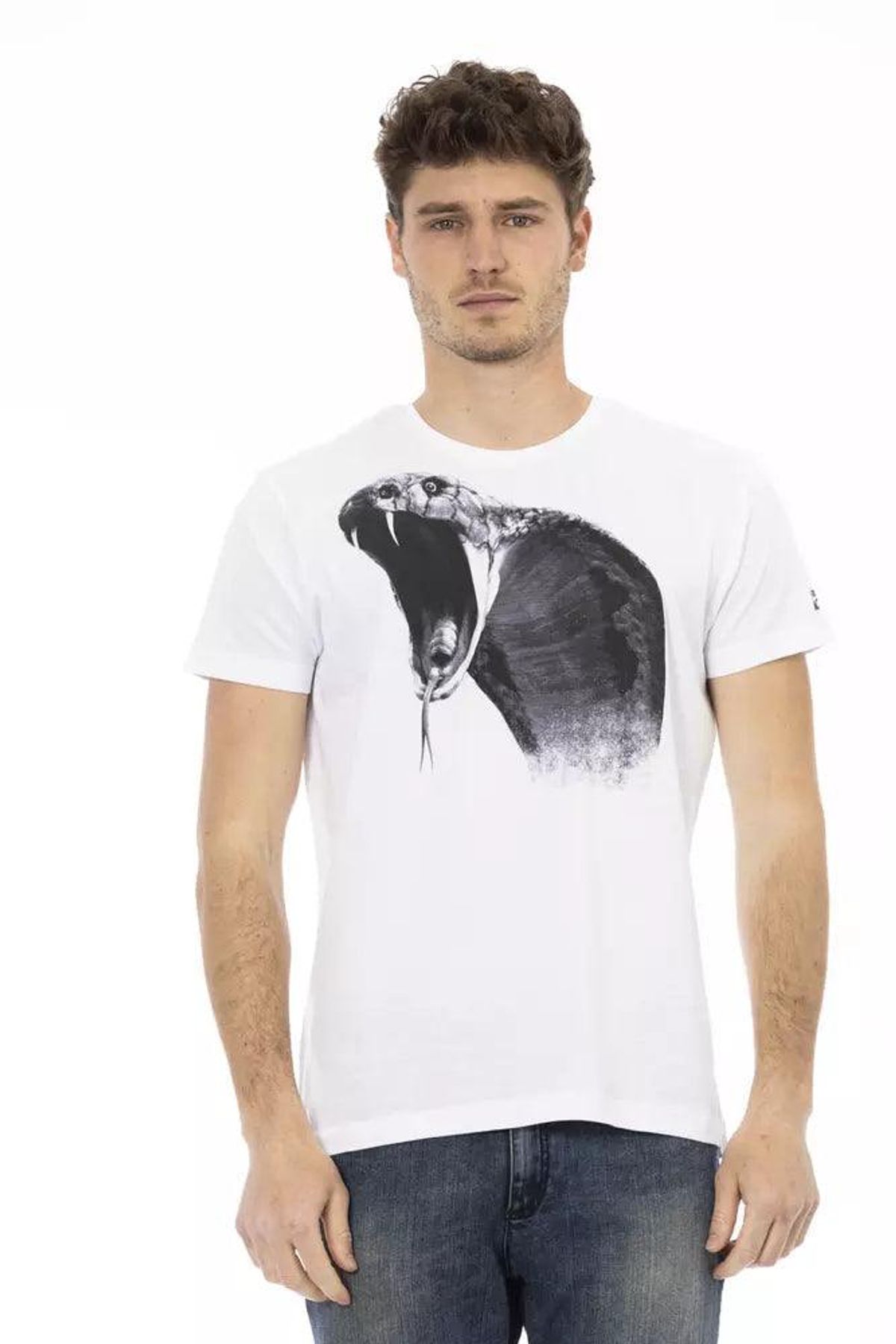 Trussardi Action Hvid Bomuld T-Shirt