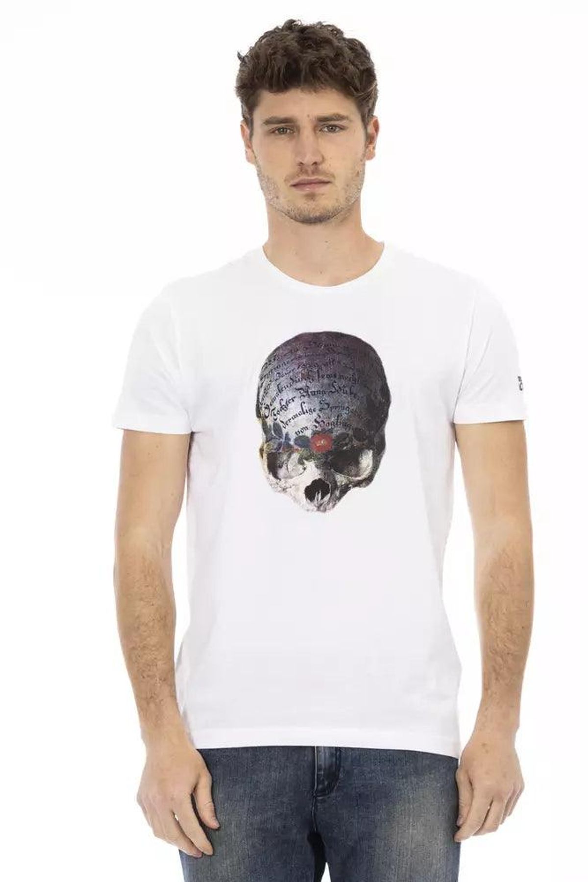 Trussardi Action Hvid Bomuld T-Shirt