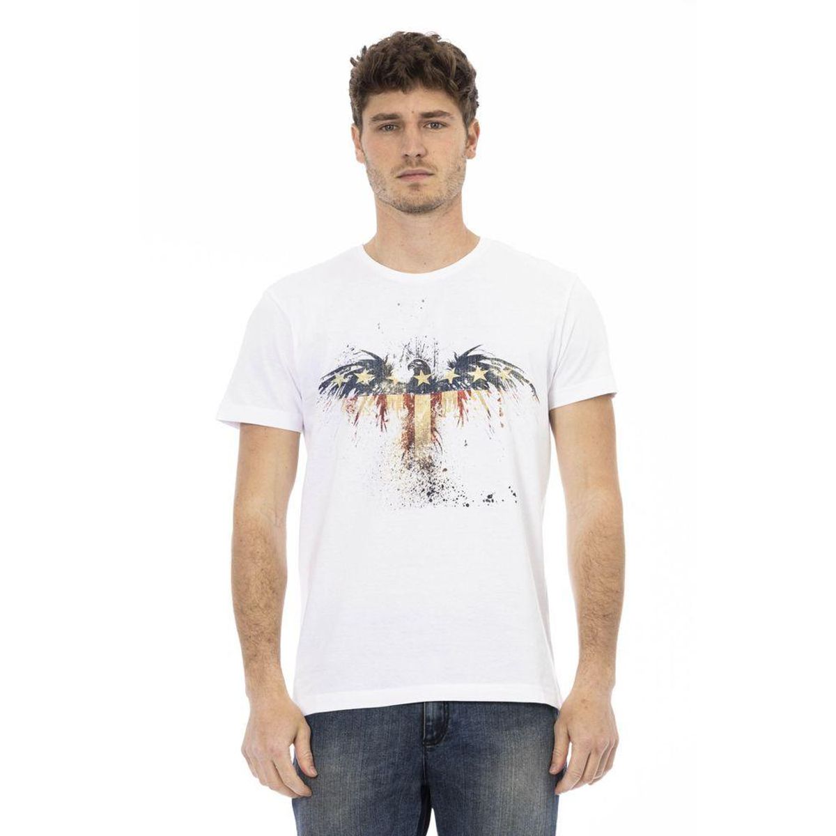 Trussardi Action Hvid Bomuld T-Shirt