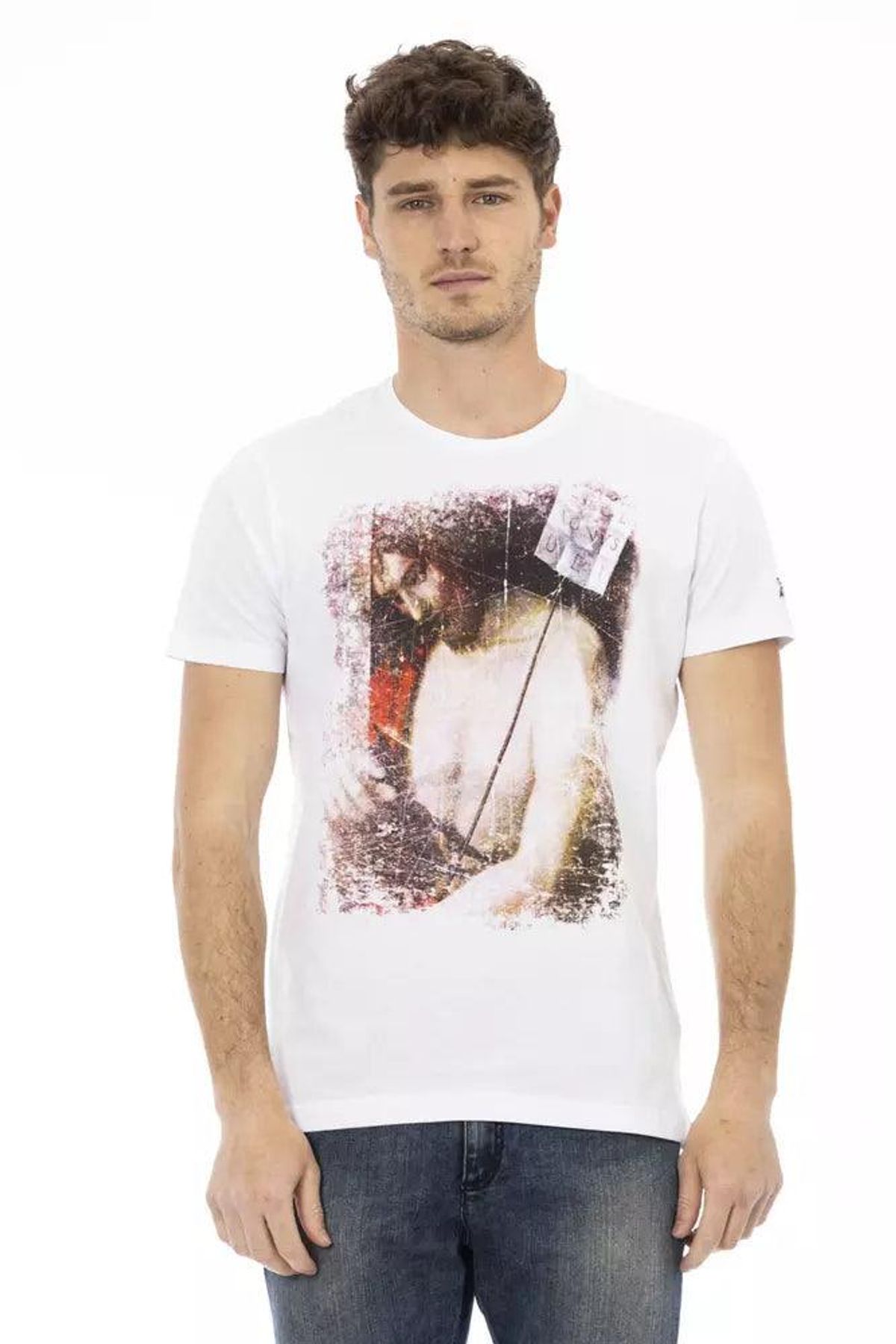 Trussardi Action Hvid Bomuld T-Shirt