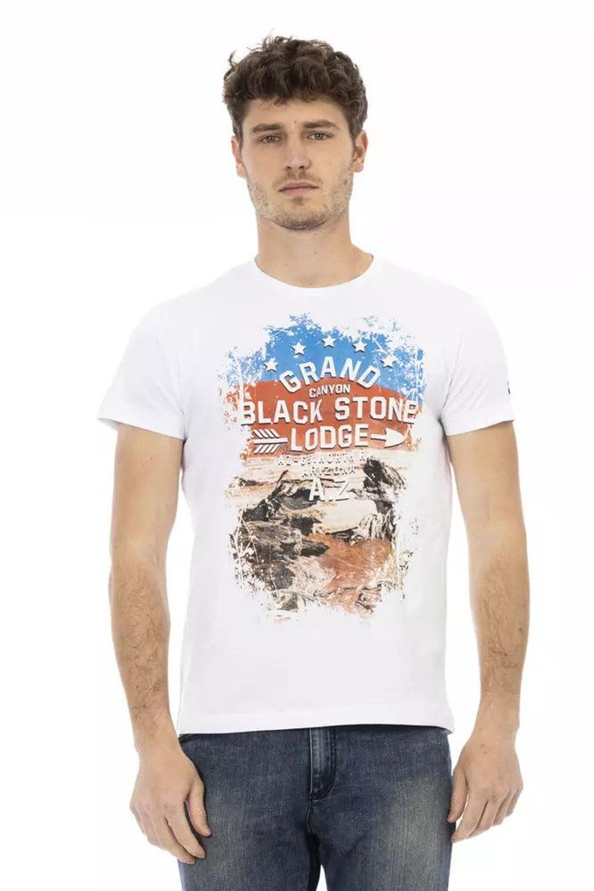 Trussardi Action Hvid Bomuld T-Shirt