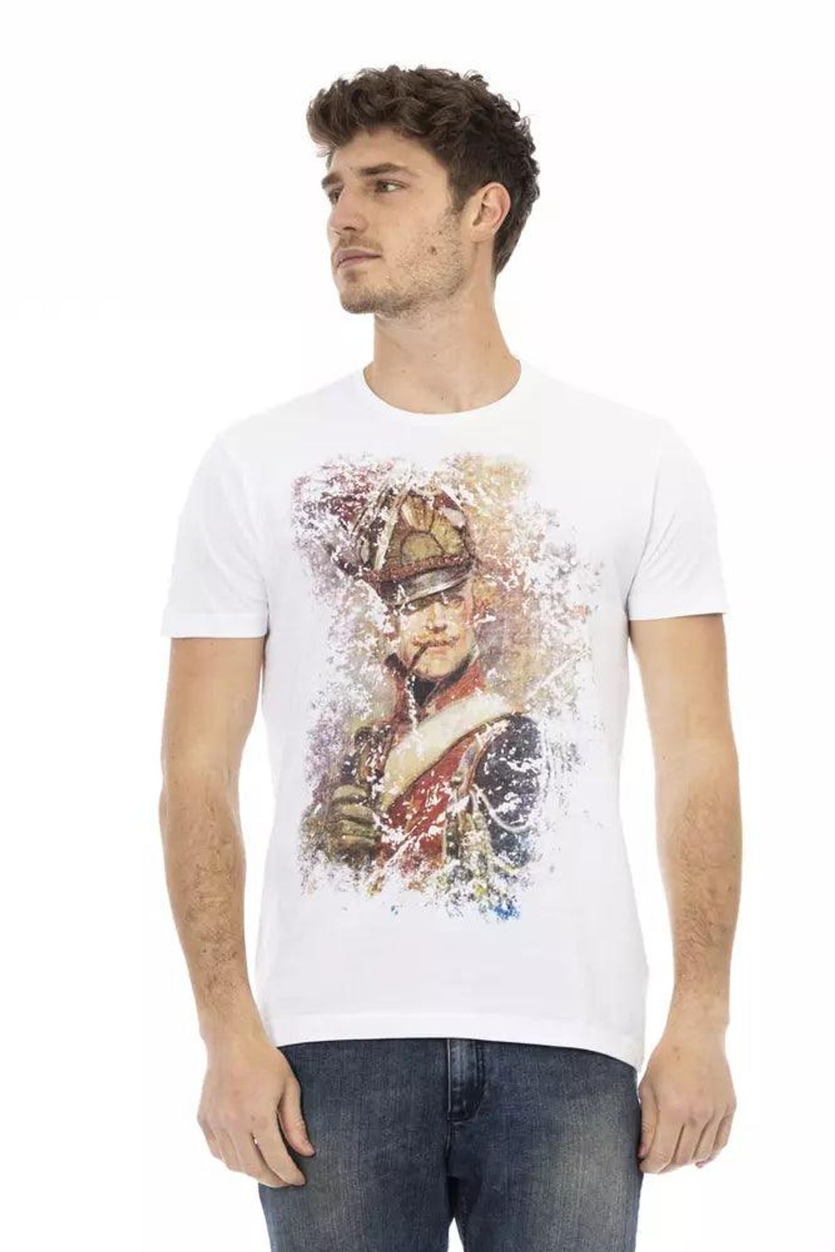 Trussardi Action Hvid Bomuld T-Shirt