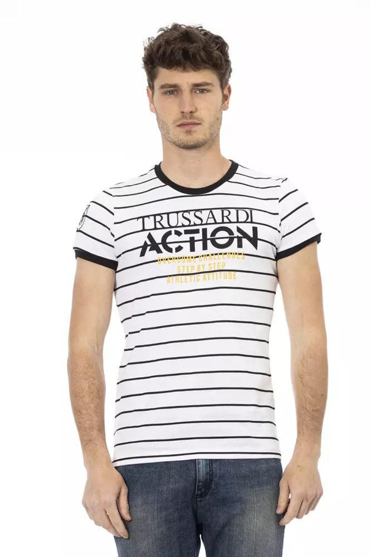 Trussardi Action Hvid Bomuld T-Shirt