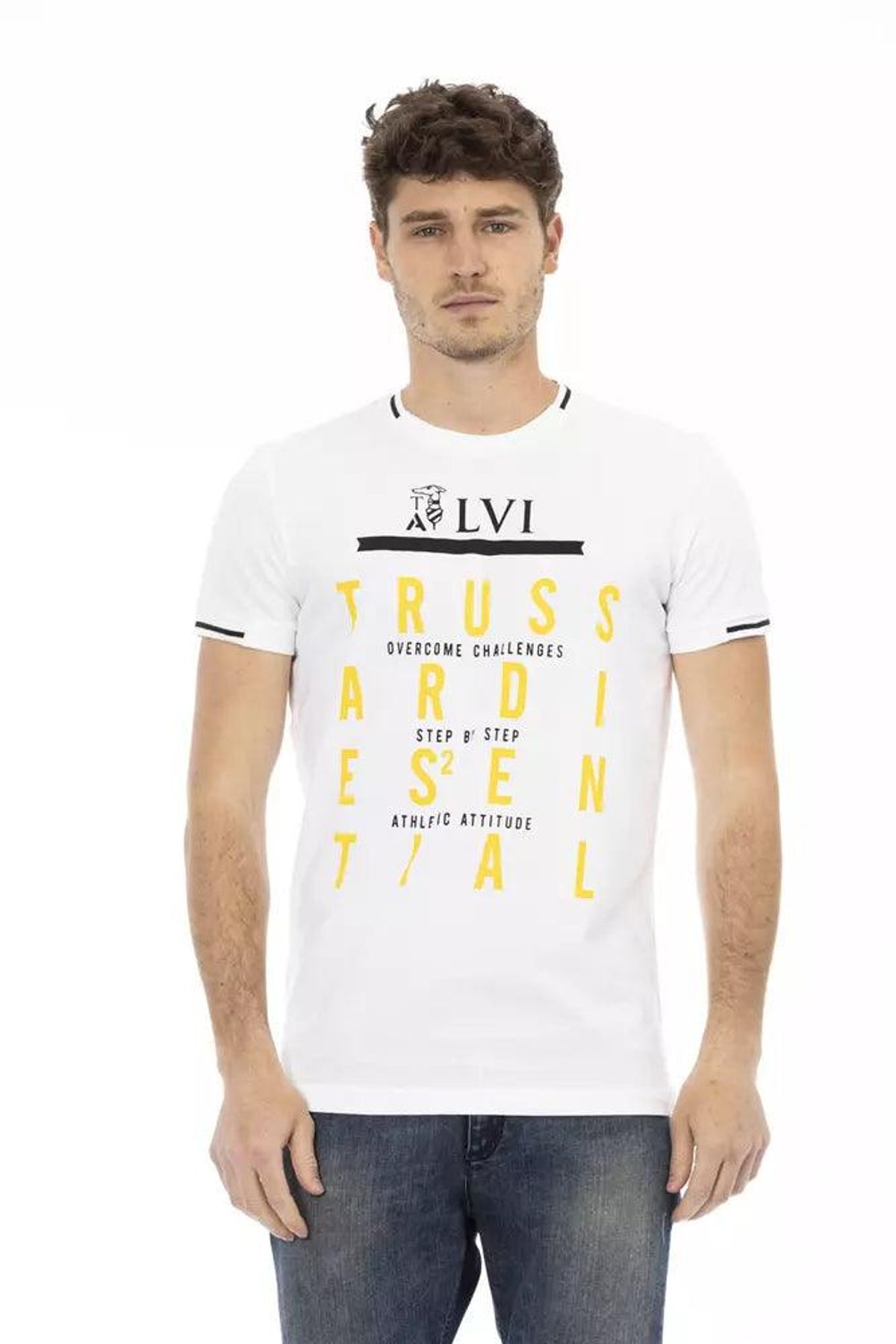 Trussardi Action Hvid Bomuld T-Shirt