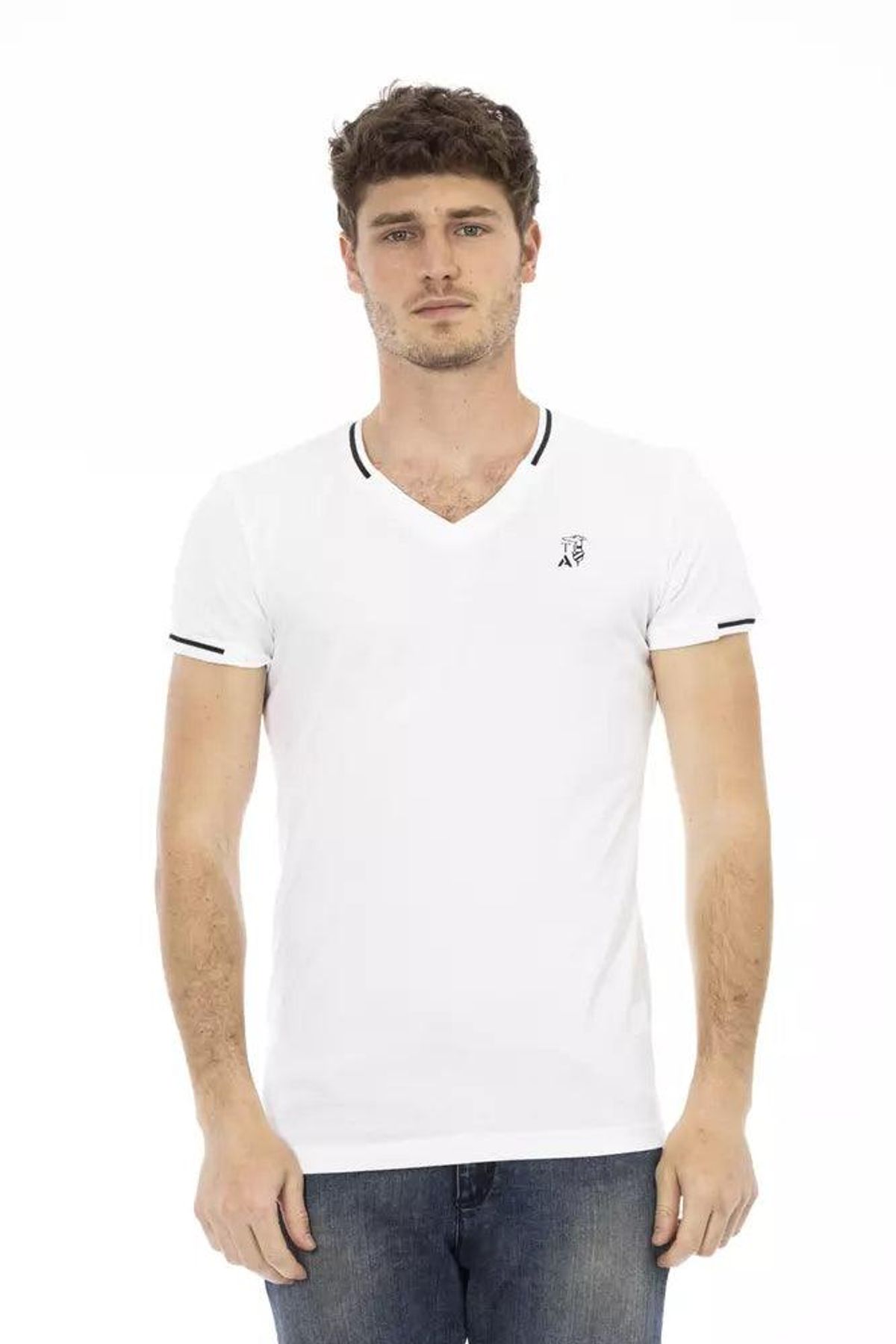 Trussardi Action Hvid Bomuld T-Shirt